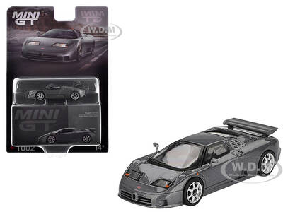 Bugatti EB110 Super Sport Grigio Scuro Dark Gray Metallic Limited Edition 1/64 Diecast Model Car by Mini GT