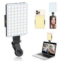 Selfie Light, Phone Light with Front & Back Clip, 60 LED Portable Light with 3 Light Modes, 3000mAh Rechargeable Video Light ...