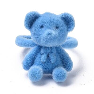 Bear Flocky Adjustable Ring for Teen Girl Women