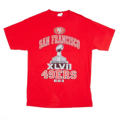 AAA San Francisco 49ers Super Bowl T-Shirt Red USA Short Sleeve Mens M