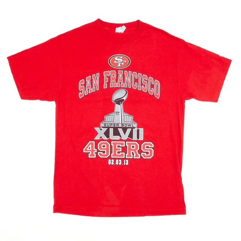 AAA San Francisco 49ers Super Bowl T-Shirt Red USA Short Sleeve Mens M