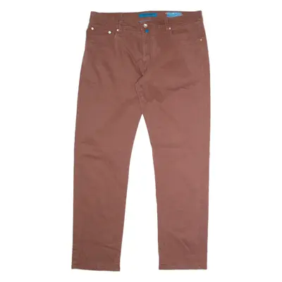 PIERRE CARDIN Future Flex Lyon Chino Mens Trousers Brown Regular Tapered W38 L32