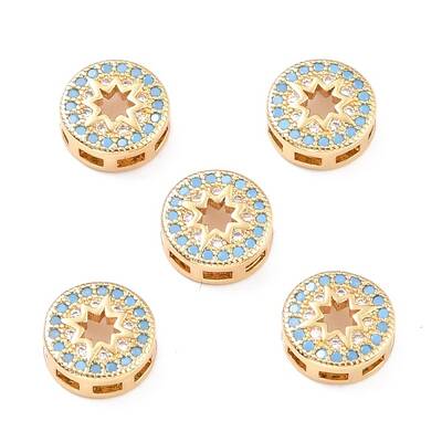 Brass Micro Pave Cubic Zirconia Multi-Strand Links
