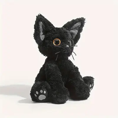 Black Cat Plush Toys Cute Cat Plush Soft Cuddle Adorable Gifts Holiday Birthday Party Toys Home Decor Cat Plush Toys Valentin...