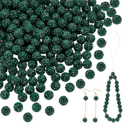 200Pcs Pave Disco Ball Beads