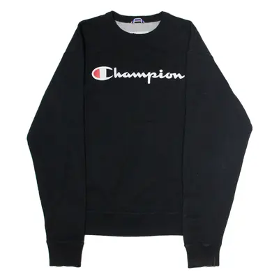 CHAMPION Mens Sweatshirt Black Crew Neck M
