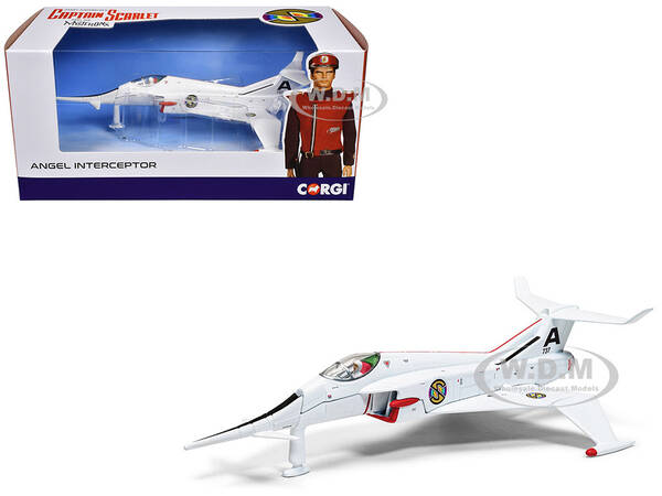 Angel Interceptor Aircraft World Army Air Force White Captain Scarlet and the Mysterons (1967-1968) TV Series Diecast Mod...