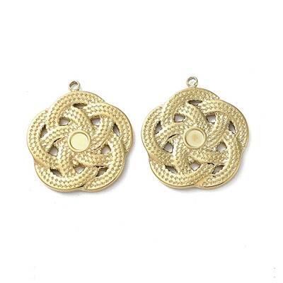 Ion Plating(IP) 304 Stainless Steel Pendant Canbochon Srttings