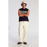 Pacsun Men's Cream Cowboy Cargo Baggy Jeans