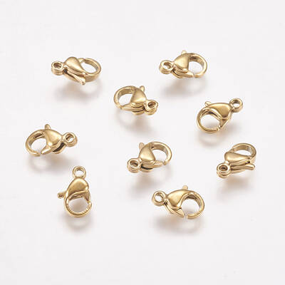 Ion Plating(IP) 304 Stainless Steel Lobster Claw Clasps