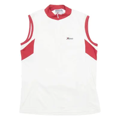 XWAVE Cycling Mens Jersey Cream 3/4 Sleeve 1/2 Zip M