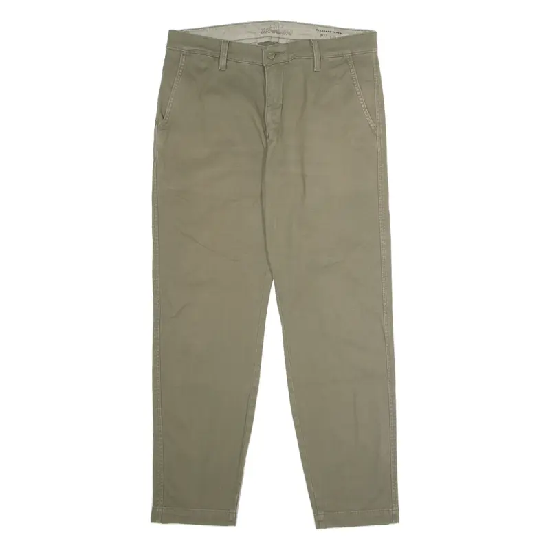 LEVI'S Chino Mens Trousers Green Regular Tapered W33 L30