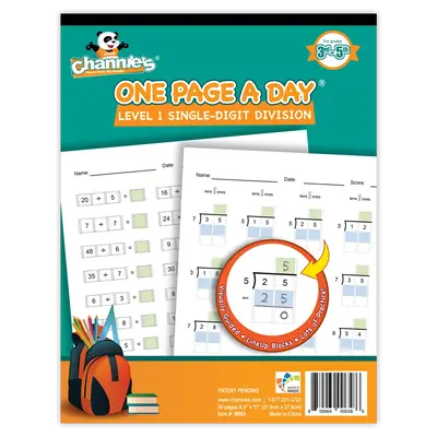 One Page A Day Beginning Division Math Workbook – Visual Division Practice for Grades 3–5