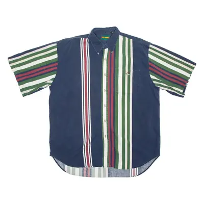 IVY CREW Mens Shirt Blue Striped XL