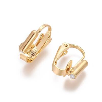 Brass Clip-on Earring Converters Findings