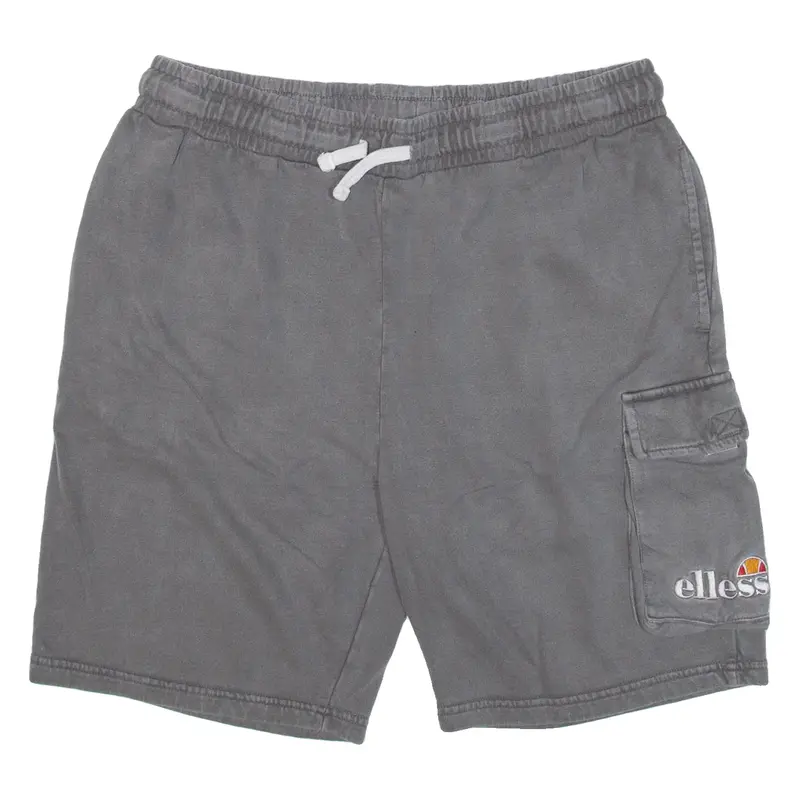 ELLESSE Mens Casual Shorts Grey Relaxed L W32