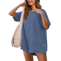 UANEO Rompers for Women Casual Oversized Athletic Jumpsuits Overalls Workout Hot Shot Tee Romper Round Neck Cute Shirt Womens...