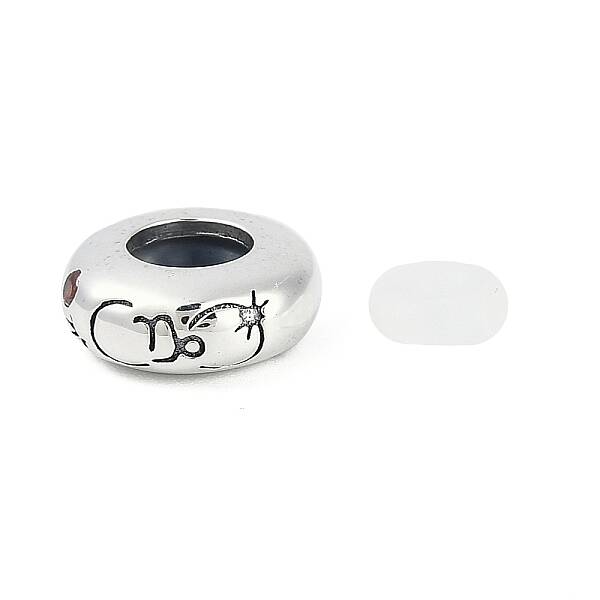 925 Sterling Silver Colorful Cubic Zirconia European Beads
