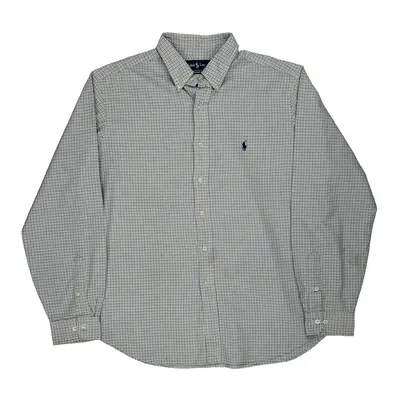 Classic Fit Ralph Lauren Checked Shirt - XL Blue Cotton
