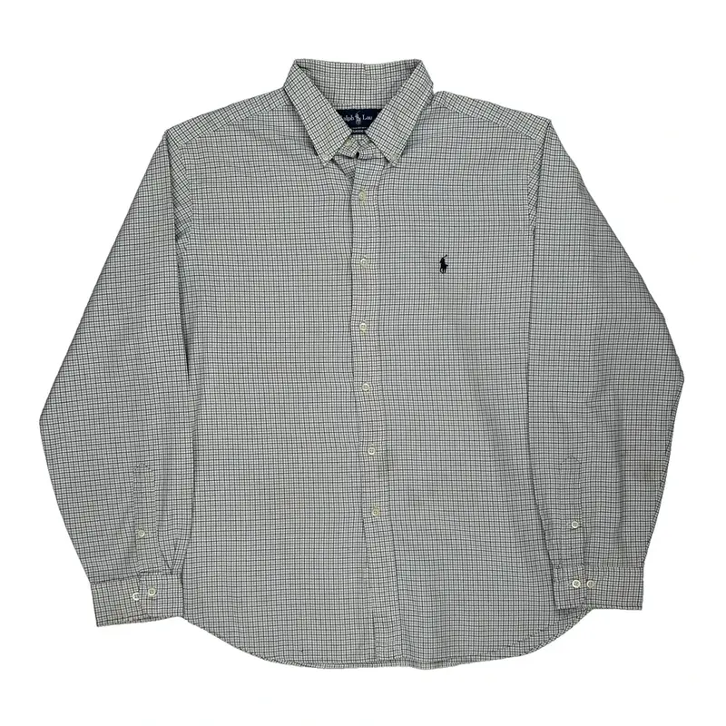 Classic Fit Ralph Lauren Checked Shirt - XL Blue Cotton