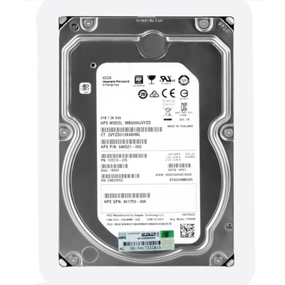 846521-002 HP 6TB 7200RPM SAS 12GB/s Hot-Pluggable 3.5-Inch LPc Hard Drive for ProLiant Gen10/Gen10+/Gen11 Servers