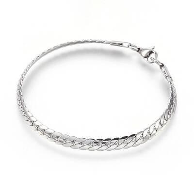 Tarnish Resistant 304 Stainless Steel Curb Chain Bracelets