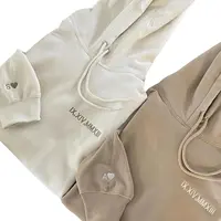 Custom Roman Numeral Hoodie, Personalized Date Initials Gift for Couples, Engagement, Anniversary, Embroidered Long Sleeve Sw...