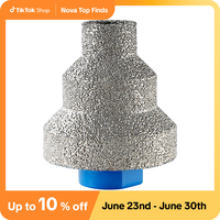 20-35-50MM Diamond Step Chamfer Drill Bit - Hole Enlargement/Edge Trimming for Tile, Marble, Porcelain & Masonry - Angle Grin...