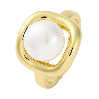 Brass Square Open Cuff Rings