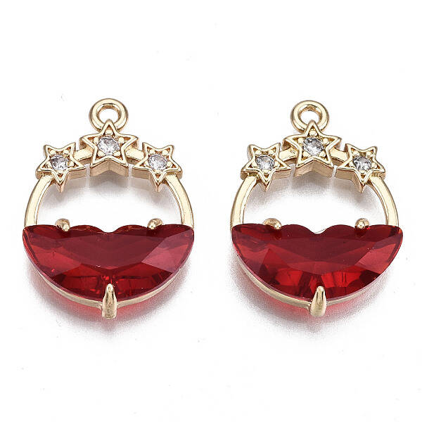 Faceted Transparent Glass Pendants