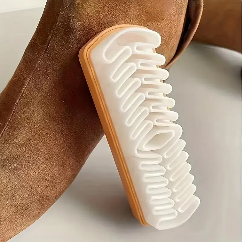 Suede Shoe Brush and Eraser Soft TPR Crepe Brush for Cleaning Suede Nubuck Boots Shoes Jackets and Leather Care