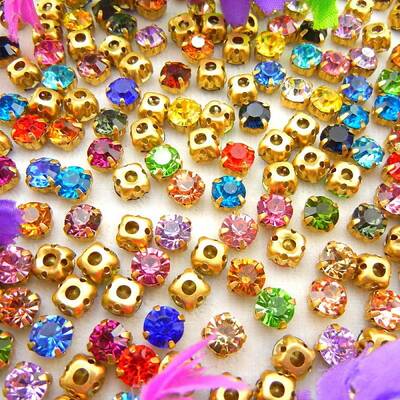 Flat Round Sew on Rhinestone
