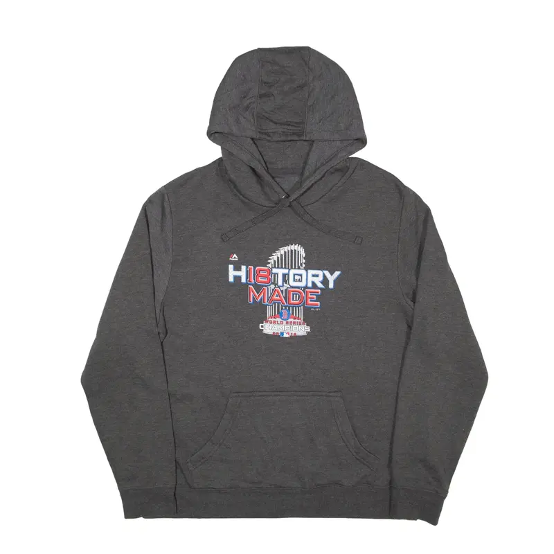 MAJESTIC World Series Champions 2018 USA Hoodie Grey Pullover Mens L