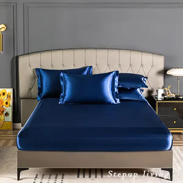 Satin Sheets, Silky Fitted Sheet,Pillowcase Without Pillow Filler,2/3 Counts set, Smooth Bed Sheets with Deep Pockets, Sheet ...