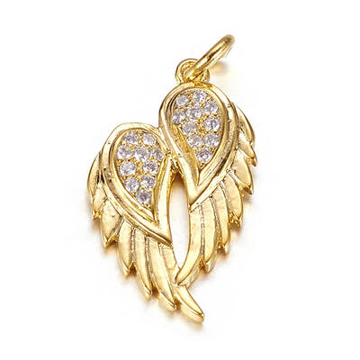 Brass Micro Pave Cubic Zirconia Pendants