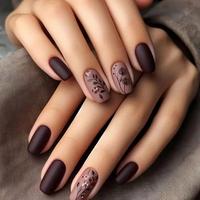 Floral Pattern Fake Nails with Nail File & Jelly Glue, 24pcs/set French Style Square False Nails for Women & Girls DIY Nail A...