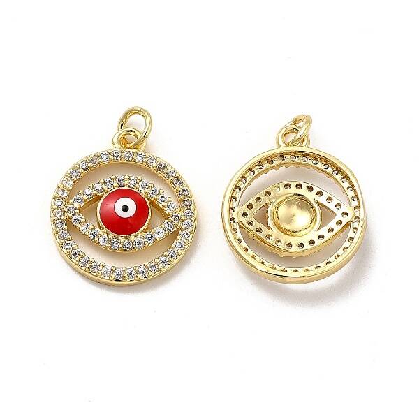 Brass Micro Pave Cubic Zirconia Pendants