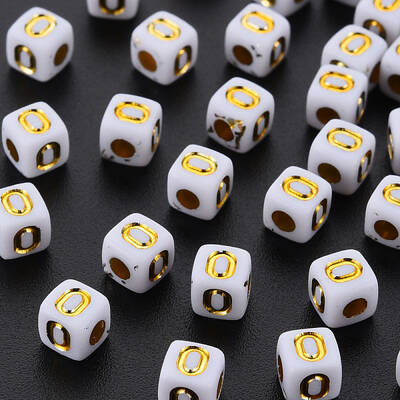 Opaque White Acrylic Beads