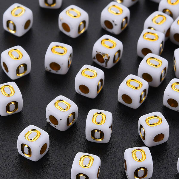 Opaque White Acrylic Beads