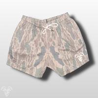 Goat Strength 5 inch inseam Bottomland Camo Cotton shorts | Bottomland Camo gym shorts | realistic Camouflage athletic shorts...