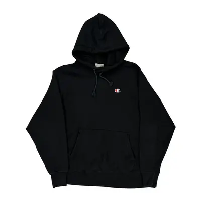 Reverse Weave Champion Hoodie - Large Black Cotton Blend