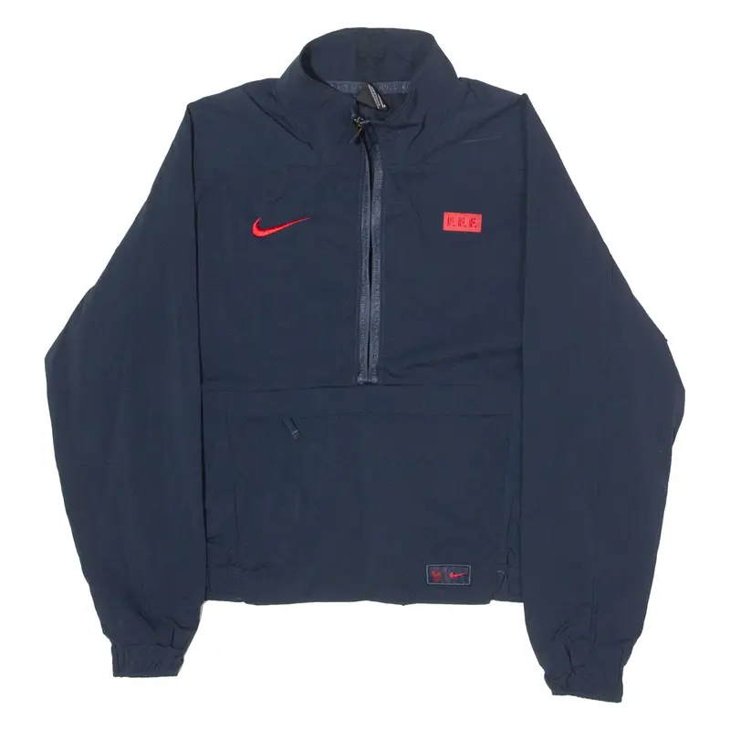 NIKE French Football Federation Womens Pullover Jacket Blue M