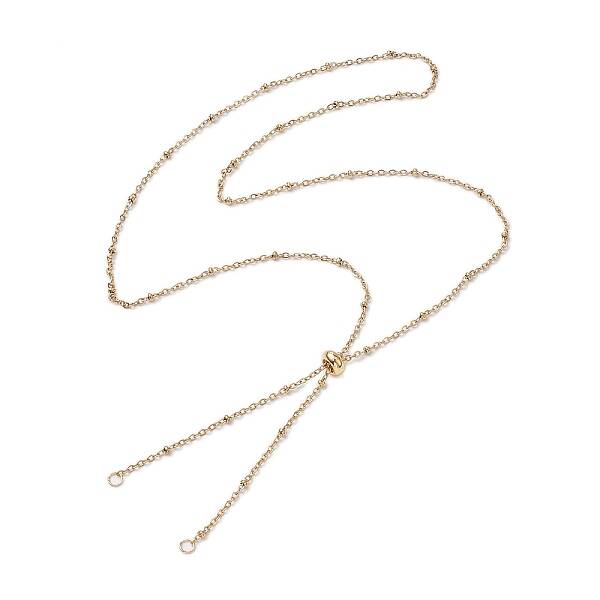 304 Stainless Steel Satellite Chain Slider Necklace Making