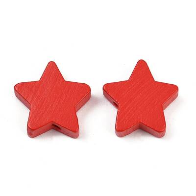 Spray Painted Wood Beads