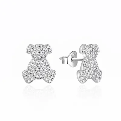 Agato AGT-ED009PW Bear Silver Earrings