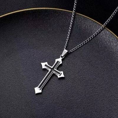 Alloy with Enamel Cross Pendant Necklaces for Men and Women