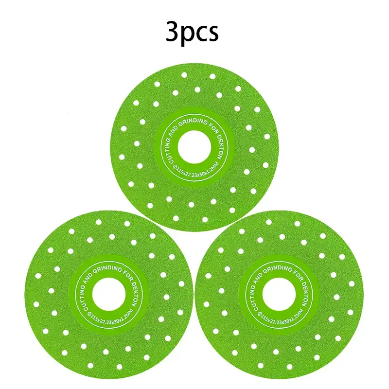 3pcs 115mm Diamond  porous flat grinding wheels,Tile and Marble Chamfered Saw Blades，diamond saw blades, porous design can ...