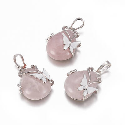 Natural Rose Quartz Pendants