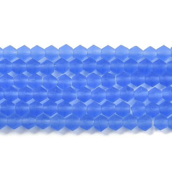 Imitate Austrian Crystal Frosted Glass Beads Strands