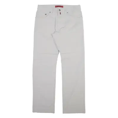 PIERRE CARDIN Mens Trousers Grey Regular Straight W31 L30